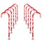 10 Candy Cane Pathway Lights with Stakes for Christmas Decor